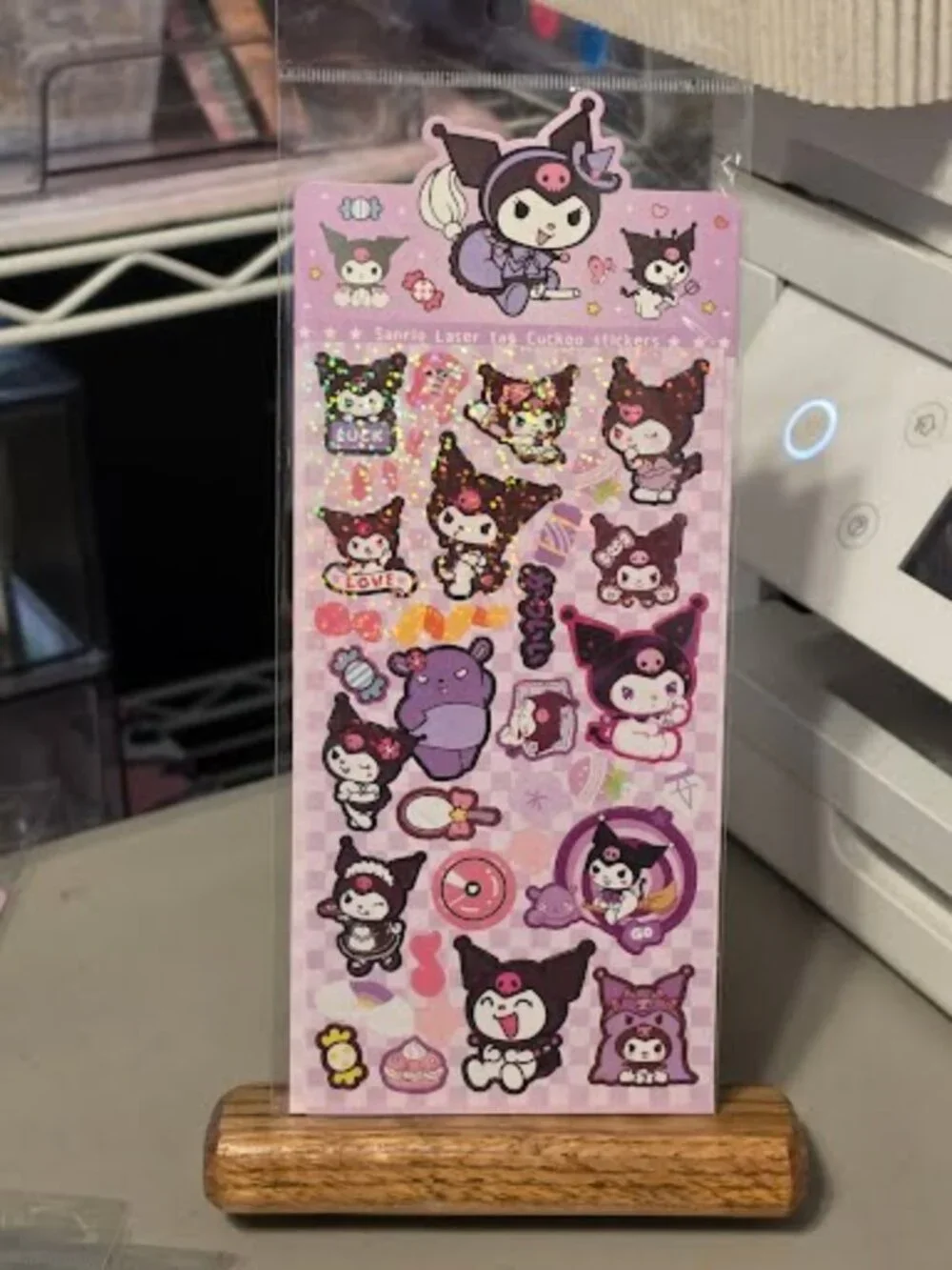 STK-2532 Kuromi Laser Sticker Sheet